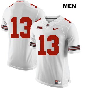 Men's NCAA Ohio State Buckeyes Tyreke Johnson #13 College Stitched No Name Authentic Nike White Football Jersey LT20R76YX